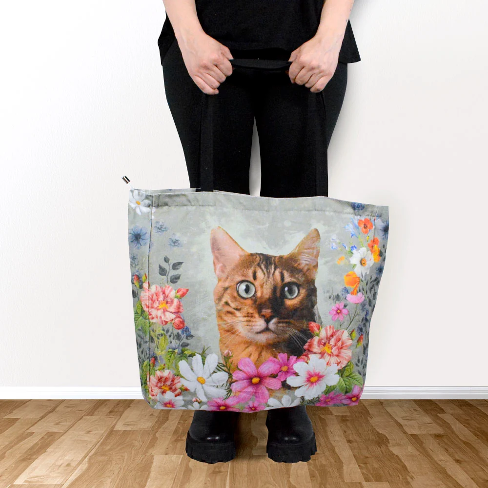 Bolso Cara de Gatito Café Claro