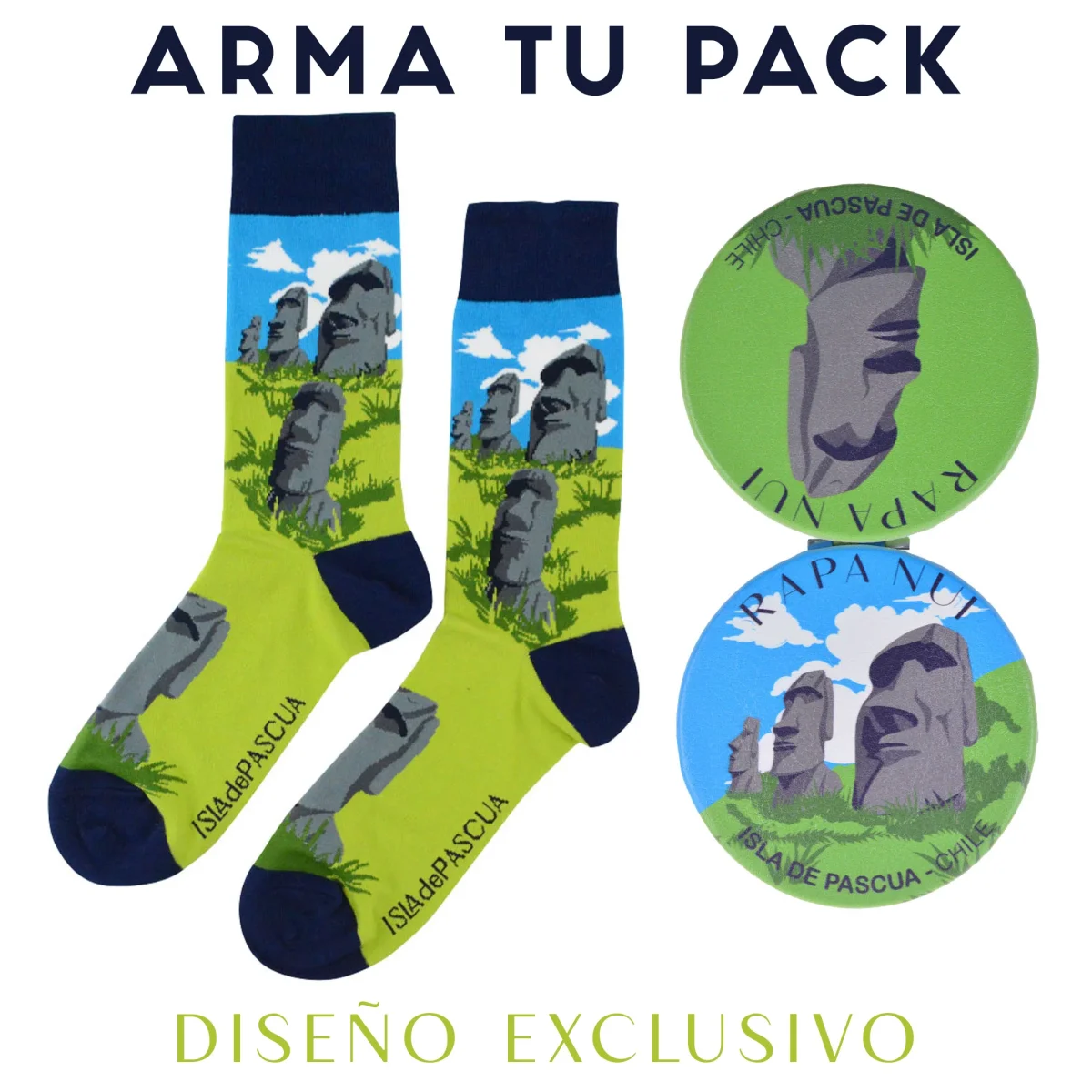 Espejo de Cartera Rapa Nui Isla de Pascua Chile - Imagen 3