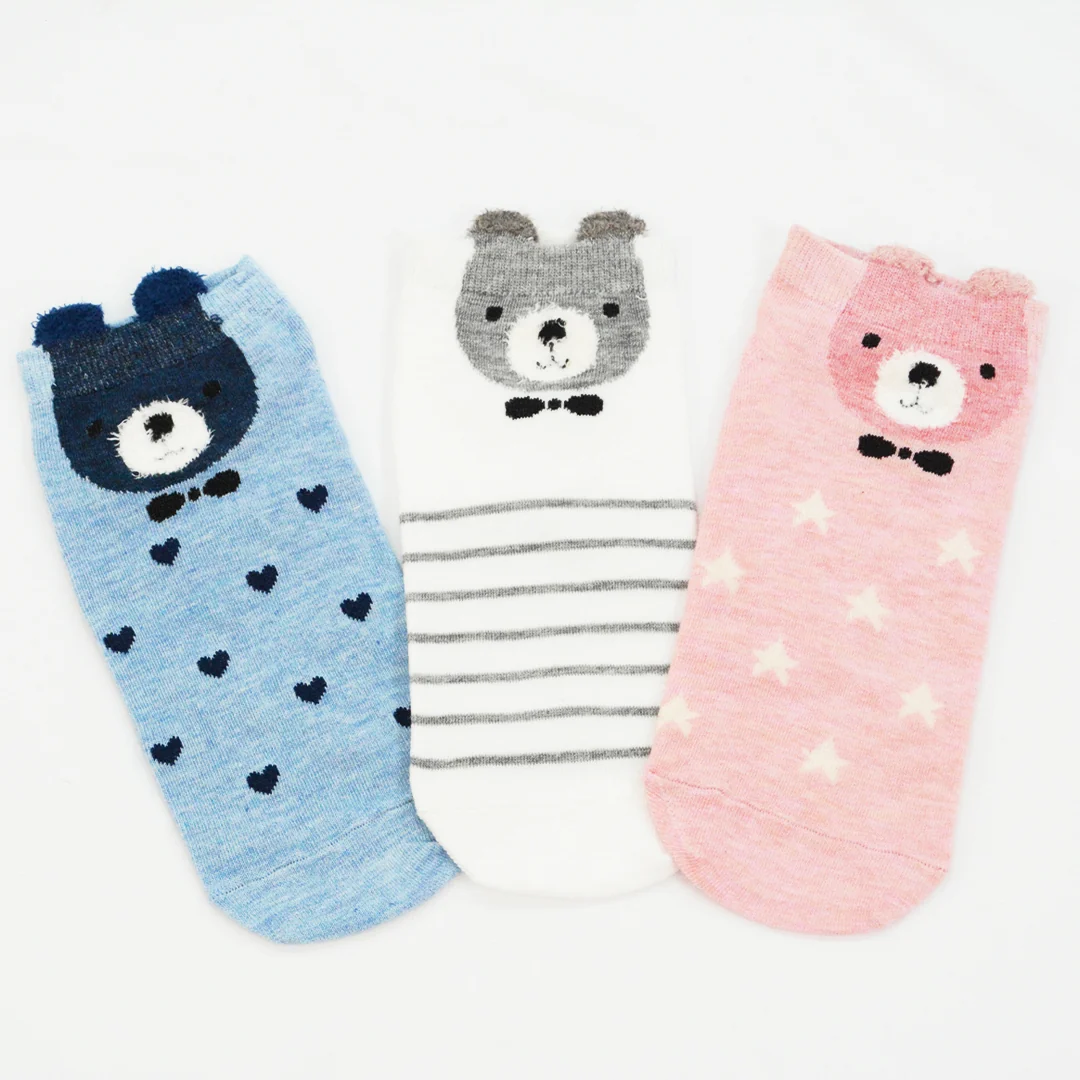 Pack 3 Calcetines Cortos Señores Osos