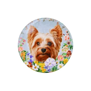 Imán Perro Yorkshire Floral