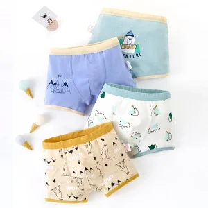 Pack de 4 Boxers para Niño Oso Polar