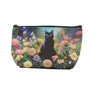 Cosmetiquero Gato Jardín Negro