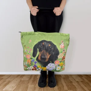 Bolso Cara de Perrito Salchicha Negro