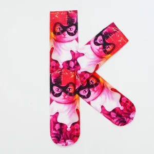 Calcetines Sublimados Gato con Antifaz