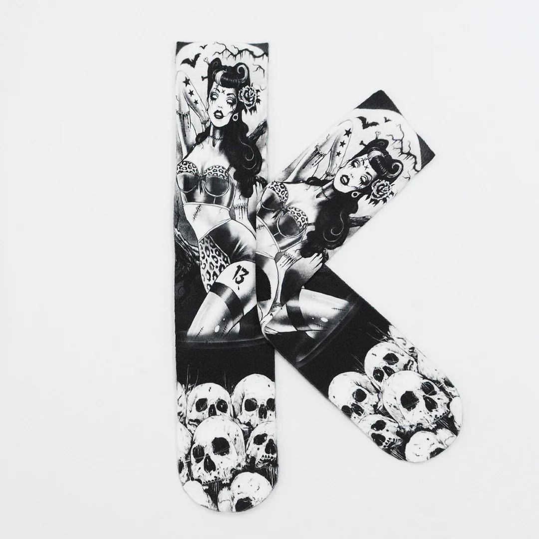 Calcetines Sublimados Pinup y Calaveras