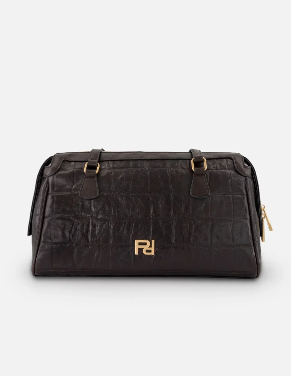 Bolso Bowling café vegano para mujer con grabado tipo coco